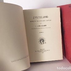 Libros antiguos: V. BALAGUER : EPISTOLARIO (2 TOM. 1893). (TOMO I: EN EL MONASTERIO DE PIEDRA; EL IDEALISMO; LAS RUI. Lote 108886211