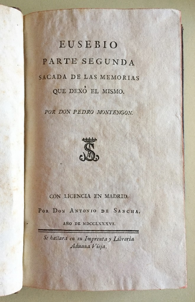 Libros antiguos: EUSEBIO- PARTE SEGUNDA- PEDRO MONTEGON 1.786 - Foto 1