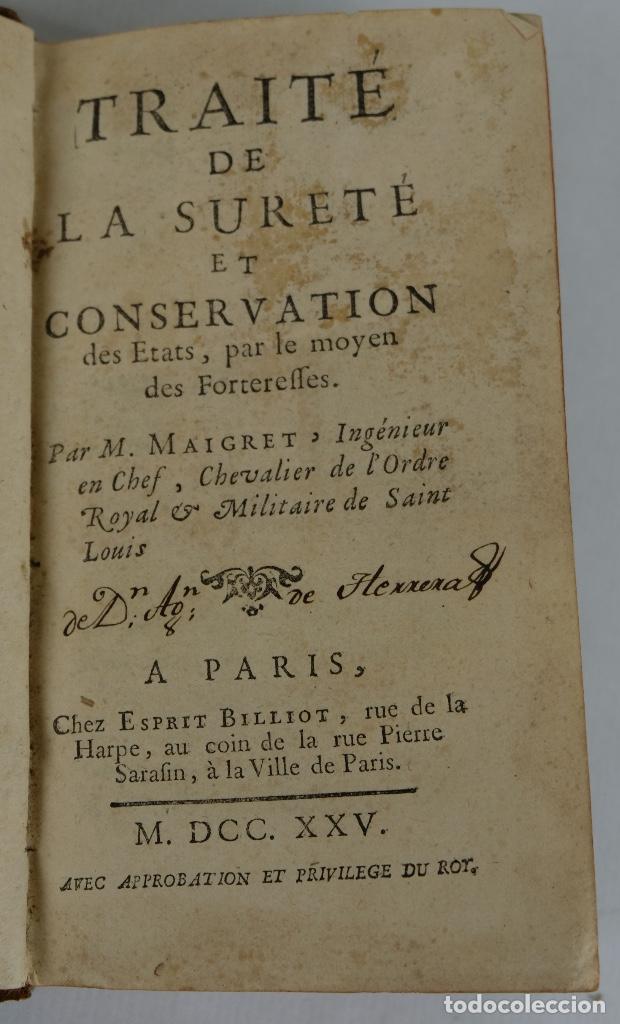 Libros antiguos: Trait&eacute; de la suret&eacute; et conservation-M.Maigret 1725 - Foto 4