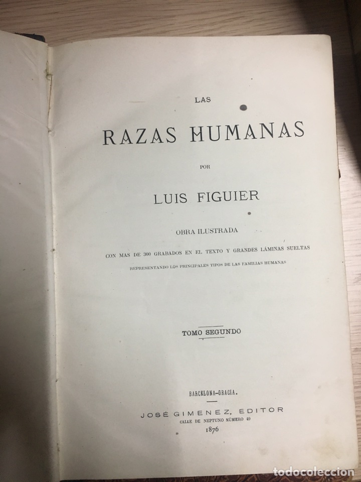 Libros antiguos: Las razas humanas - Foto 3