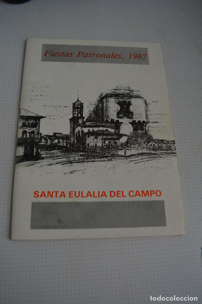 Libros antiguos: PROGRAMA DE FIESTAS DE SANTA EULALIA (TERUEL) 1987 - Foto 1
