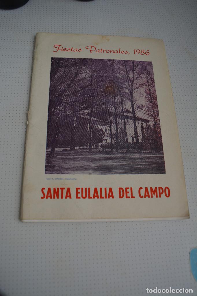Libros antiguos: PROGRAMA DE FIESTAS DE SANTA EULALIA (TERUEL) 1986 - Foto 1