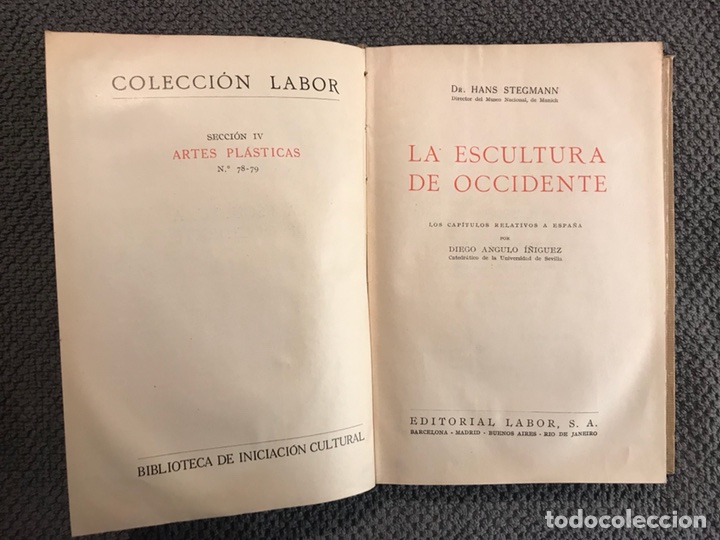Libros antiguos: LA ESCULTURA DE OCCIDENTE. Hans Stegmann - Foto 2