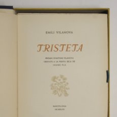 Libros antiguos: TRISTETA. - VILANOVA, EMILI. [JAUME PLA IL·LUSTR.]. Lote 109023459