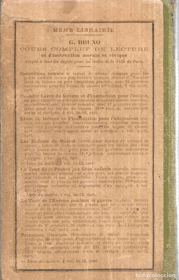 Libros antiguos: FRANCINET. MORALE ET D&acute;INSTRUCTION CIVIQUE. PAR G BRUNO. 1922 - Foto 4