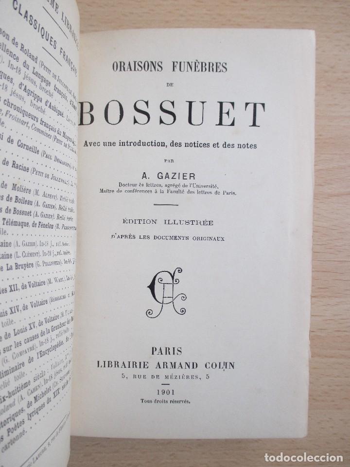 Libros antiguos: Oraisons fun&egrave;bres, de Bossuet - Foto 3