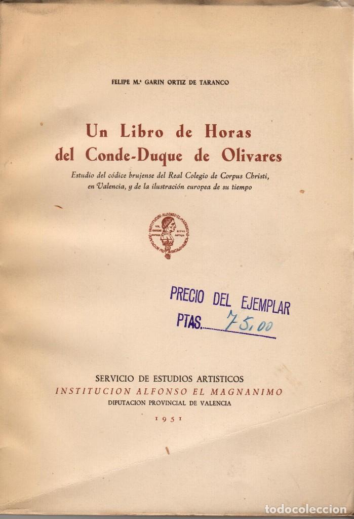 Libros antiguos: UN LIBRO DE HORAS DEL CONDE-DUQUE DE OLIVARES - Foto 1