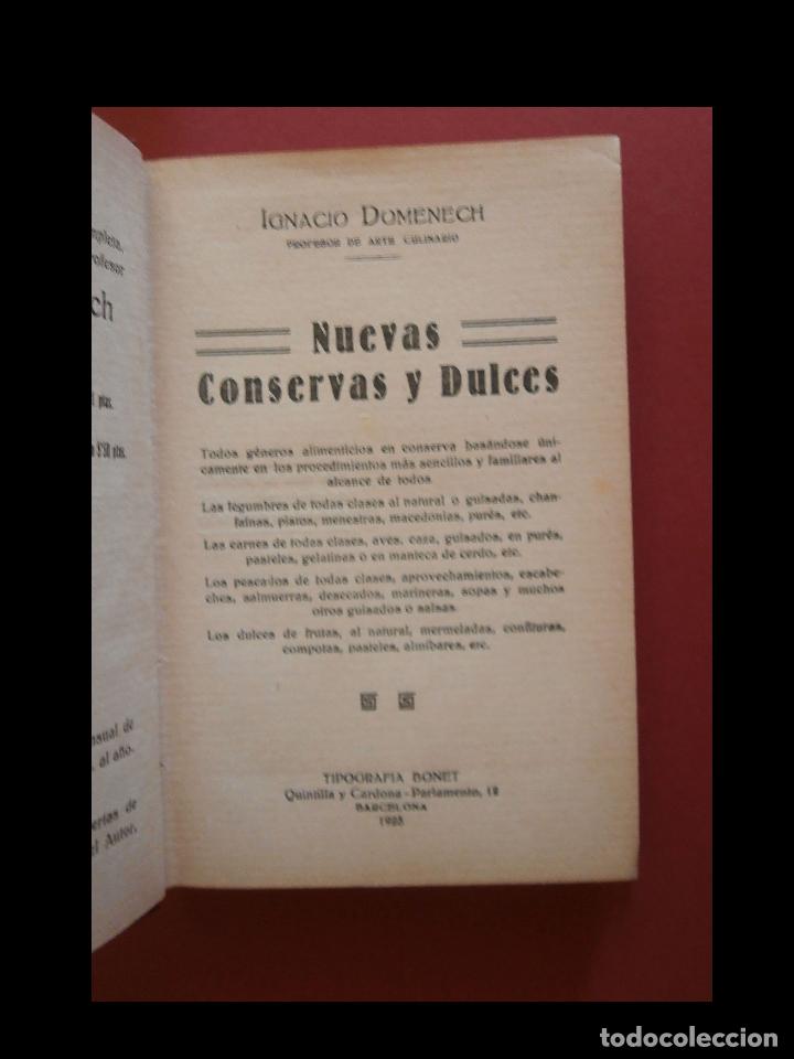 Libros antiguos: Nuevas conservas y dulces. Ignacio Domenech - Foto 2