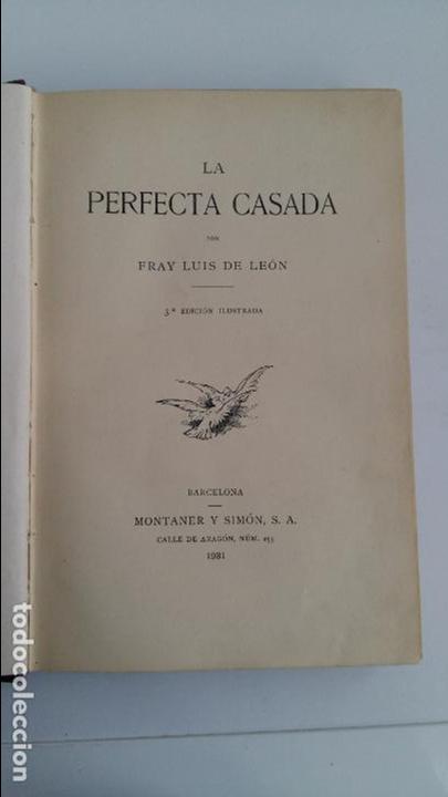 Libros antiguos: LA PERFECTA CASADA. FR LUIS DE LEON. 1931 - Foto 1