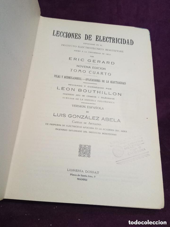 Livres anciens: LIBRO DE 1926 ELECTRICIDAD TOMO IV GERAR MADID ,NUMEROSOS ESQUEMAS Y FOTOGRAFIAS