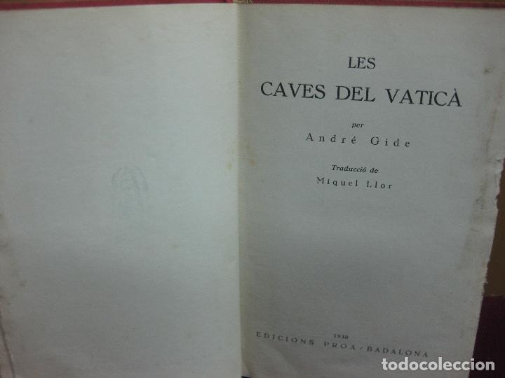 Libros antiguos: LES CAVES DEL VATICA. ANDRE GIDE. EDICIONS PROA 1930 - Foto 2