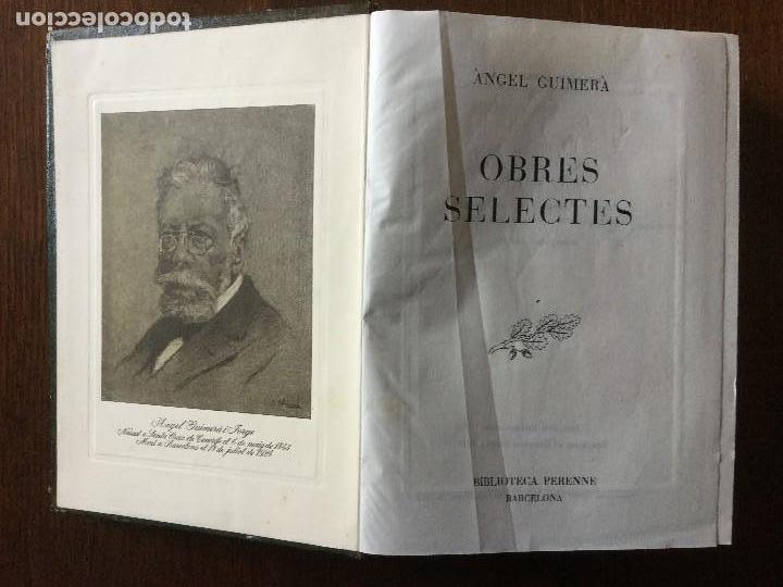 Libros antiguos: Obres Selectes. &Agrave;ngel Guimer&agrave;. 1&ordf; edici&oacute;n. - Foto 3