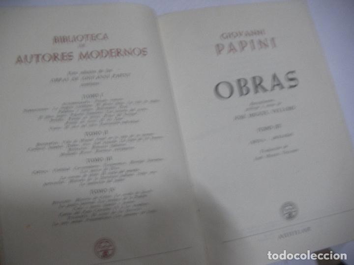 Libros antiguos: ANTIGUO LIBRO - GIOVANNI PAPINI - OBRAS - Foto 2