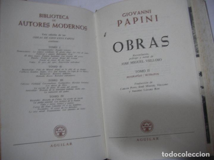 Libros antiguos: ANTIGUO LIBRO - GIOVANNI PAPINI - OBRAS - Foto 2