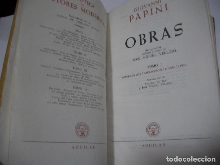 Libros antiguos: ANTIGUO LIBRO - GIOVANNI PAPINI - OBRAS - Foto 2
