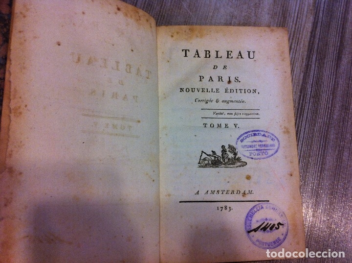 Libros antiguos: TABLEAU DE PARIS (TOME V) A AMSTERDAM, 1783. - Foto 2