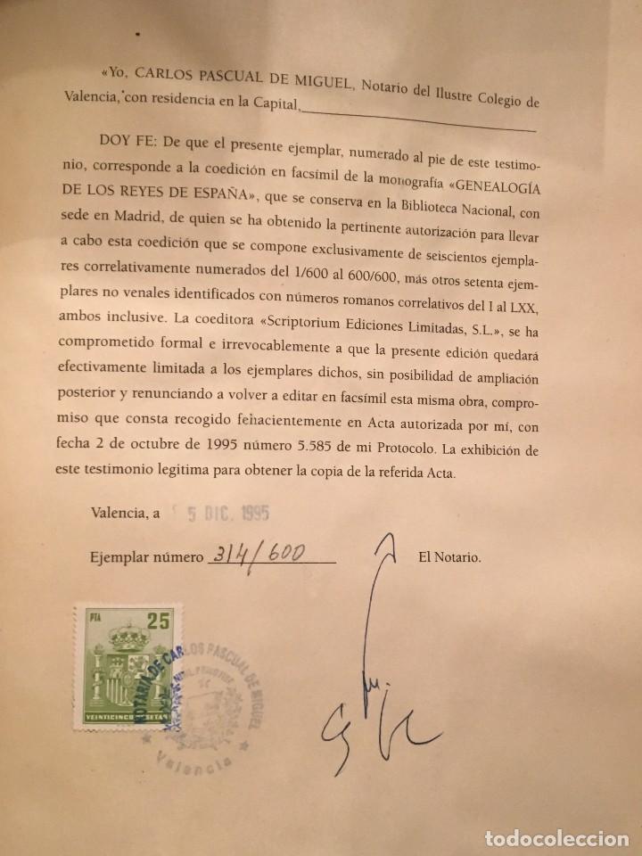 Libros antiguos: El libro de la Genealogia de los Reyes de Espa&ntilde;a - Foto 5