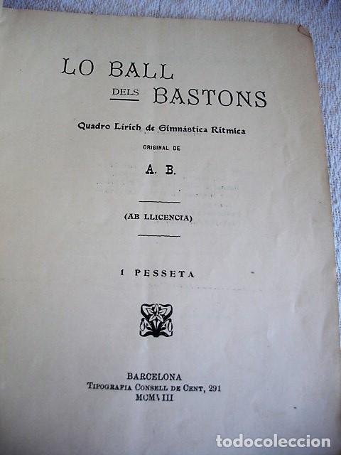 Libros antiguos: Lo ball dels bastons - Foto 2