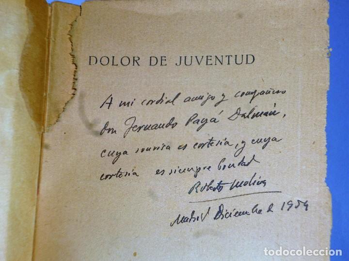 Libros antiguos: DOLOR DE JUVENTUD. NOVELA (dedicatoria) - Foto 2