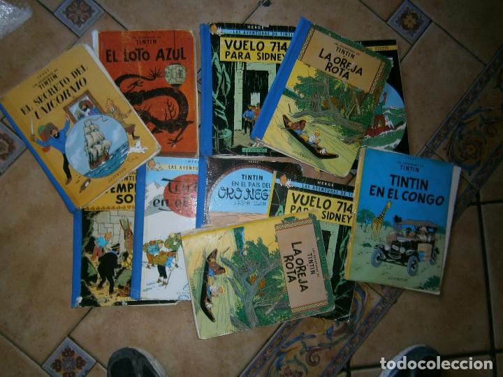 Libros antiguos: COLECCION DE TINTIN,,,,, EN MAL ESTADO - Foto 11