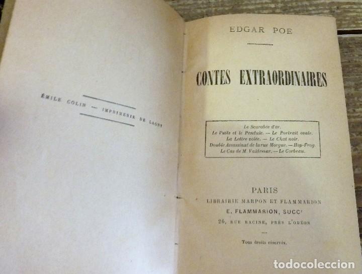 Libros antiguos: POE, Edgar: CONTES EXTRAORDINAIRES - Foto 1