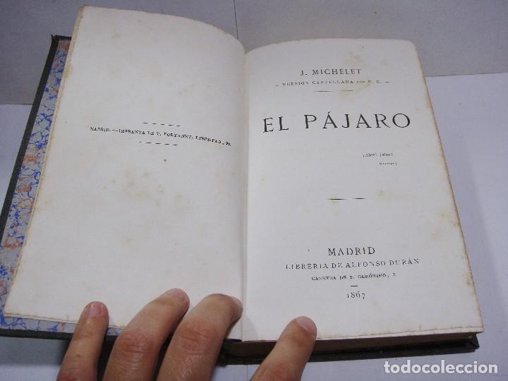 Libros antiguos: El P&aacute;jaro. J. Michelet. 1867 - Foto 3