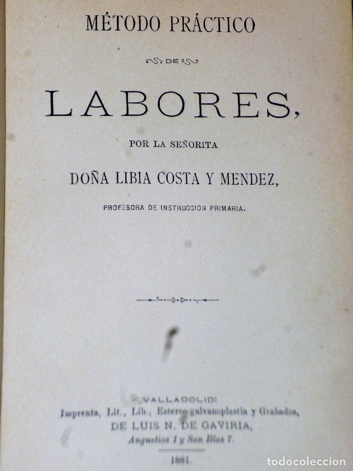 Libros antiguos: M&Eacute;TODO PR&Aacute;CTICO DE LABORES - Foto 2