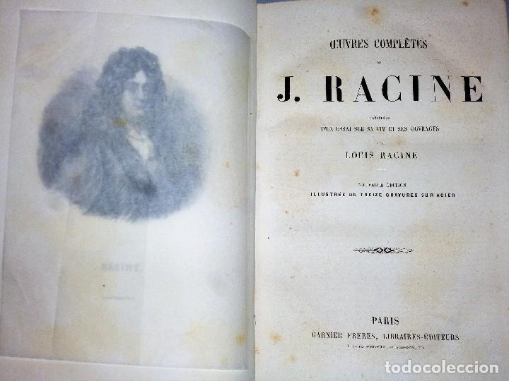 Libros antiguos: OEUVRES COMPL&Egrave;TES DE J. RACINE - Foto 3