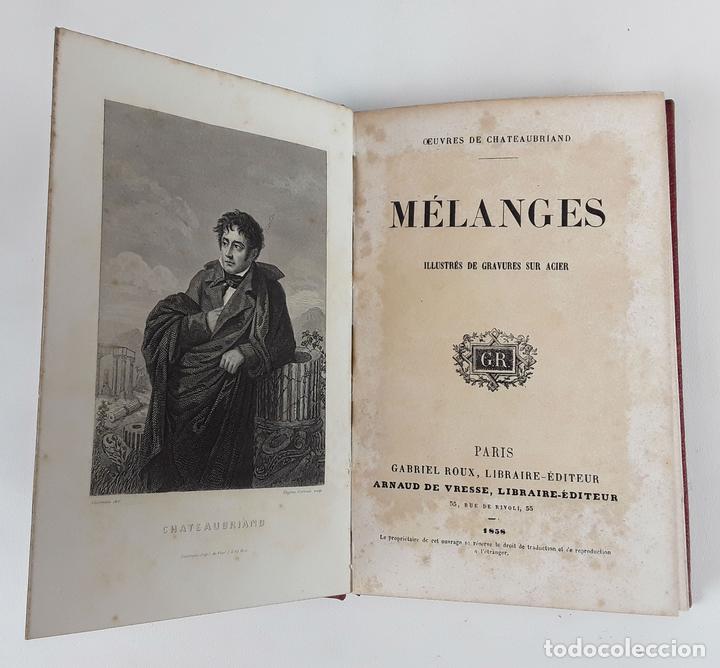 Libros antiguos: M&Eacute;LANGES. CHATEAUBRIAND. PARIS. 1858. - Foto 1