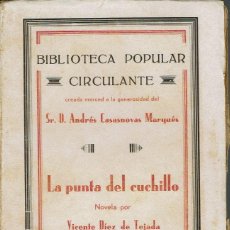 Libros antiguos: LA PUNTA DEL CUCHILLO, POR VICENTE DÍEZ DE TEJADA. AÑO ¿1917? (12.2)