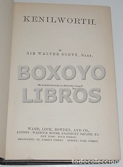 Libros antiguos: SCOTT, Walter. Kenilworth - Foto 2
