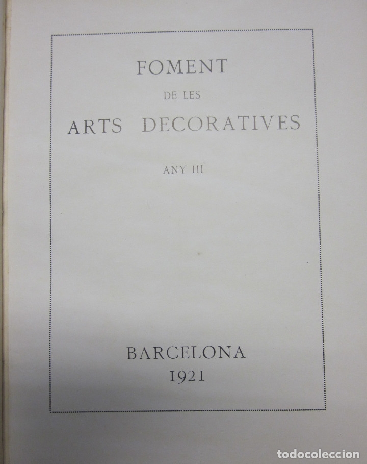 Libros antiguos: Foment de les artes decoratives any III - Foto 2