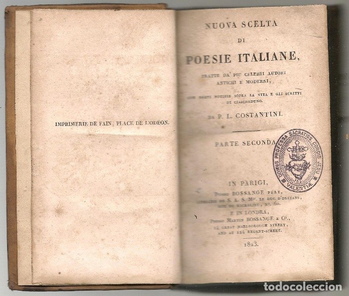 Costantini Nuova Scelta Di Poesie Italiane Tr Acquista Libri Antichi In Altri Idiomi A Todocoleccion