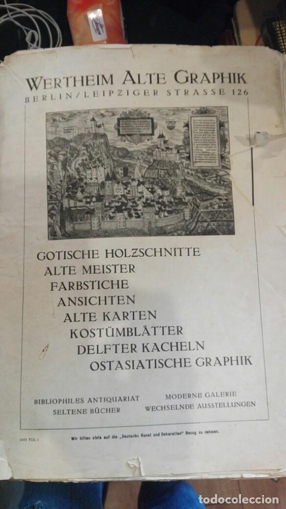 Old books: wertheim alte graphik. 1930 revista arte alemana