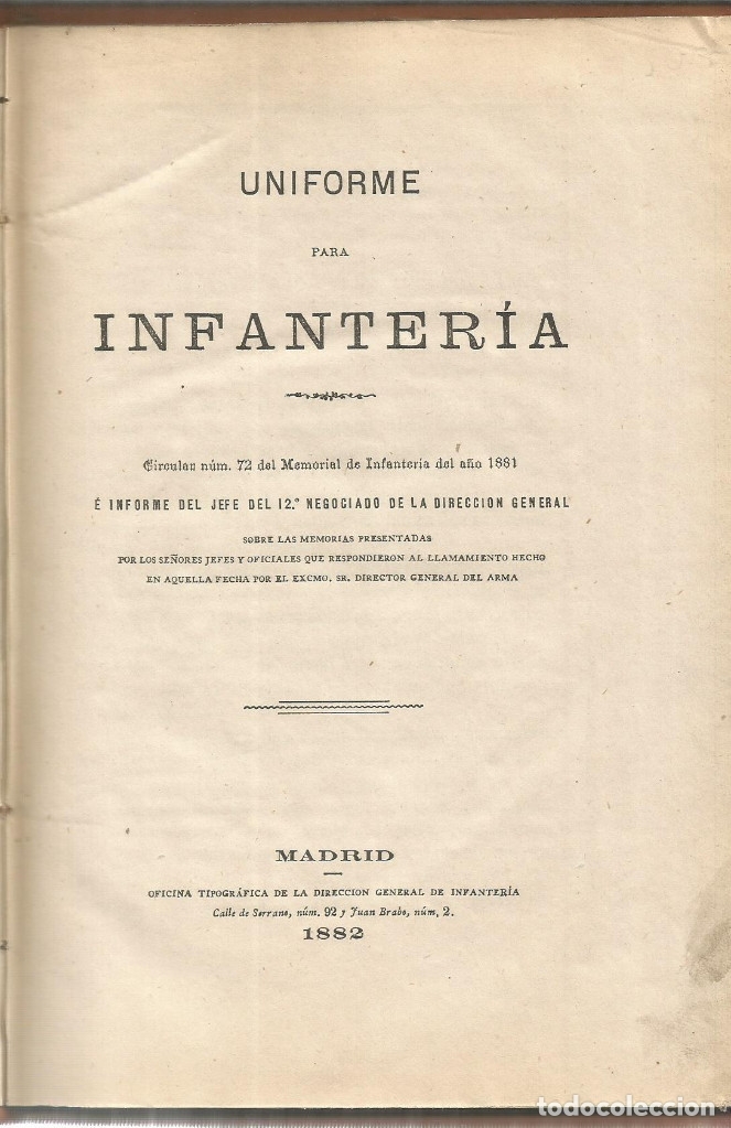 Libros antiguos: Uniforme para infanteria - Foto 2