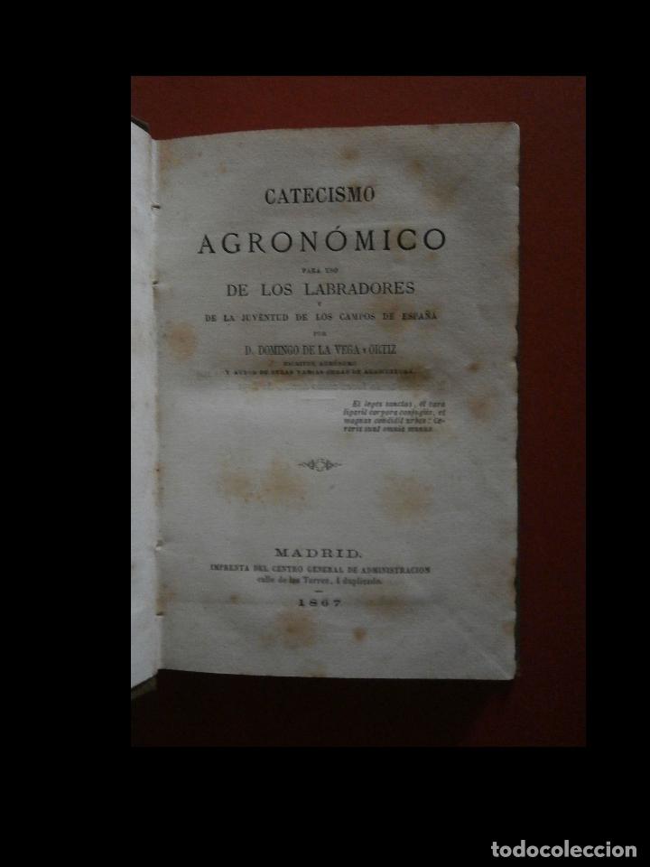 Livres anciens: Catecismo agron&oacute;mico para uso de los labradores y de la juventud de los campos de Espa&ntilde;a. D. de la V