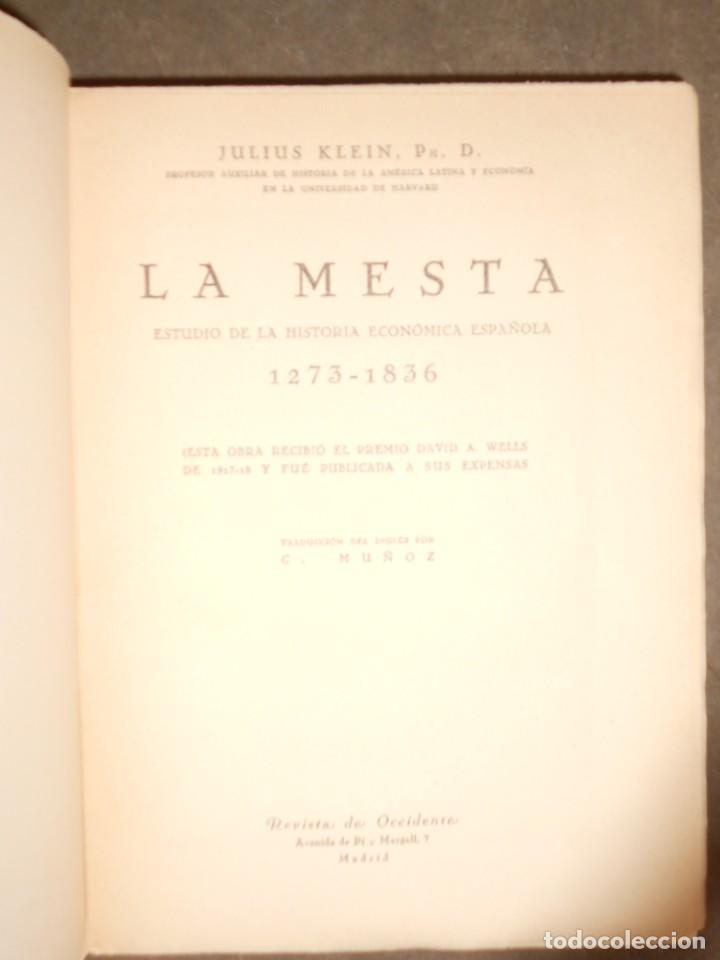 Libros antiguos: La Mesta. 1273- 1836. Julio Klein. - Foto 2