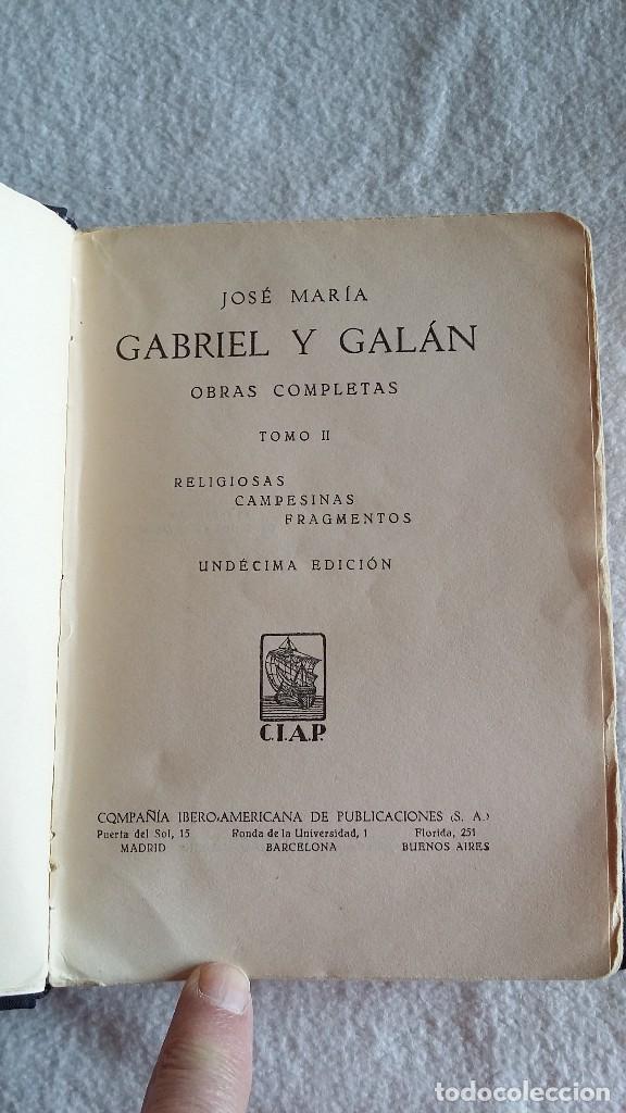 Libros antiguos: GABRIEL Y GAL&Aacute;N. OBRAS COMPLETAS. C.I.A.P. - Foto 1