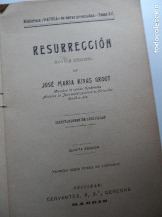 Libros antiguos: RESURRECCION Jos&eacute; Mar&iacute;a Rivas Groot 5&ordm; EDICION - Foto 2