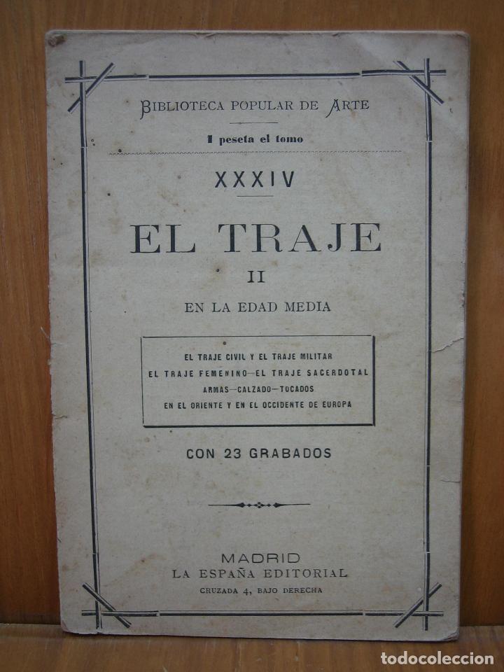 Libros antiguos: Historia del traje II en la Edad Media con 23 grabados