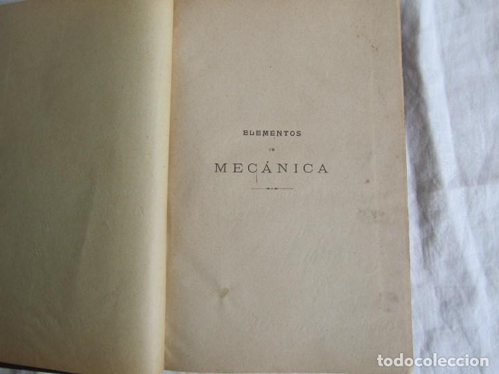 Libros antiguos: Elementos de Mec&aacute;nica 1901 E. Lozano y Ponce de Le&oacute;n, 3&ordf; Edici&oacute;n - Foto 6