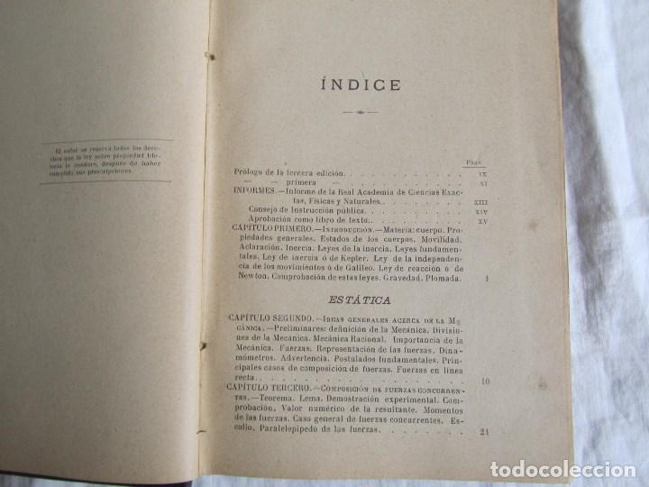 Libros antiguos: Elementos de Mec&aacute;nica 1901 E. Lozano y Ponce de Le&oacute;n, 3&ordf; Edici&oacute;n - Foto 8