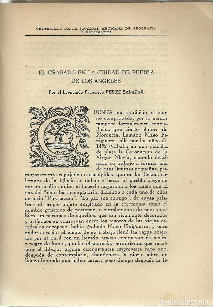 Libros antiguos: LIBRO PRIMER CENT. SDAD.MEXICANA DE GEOGRAFIA - Foto 4