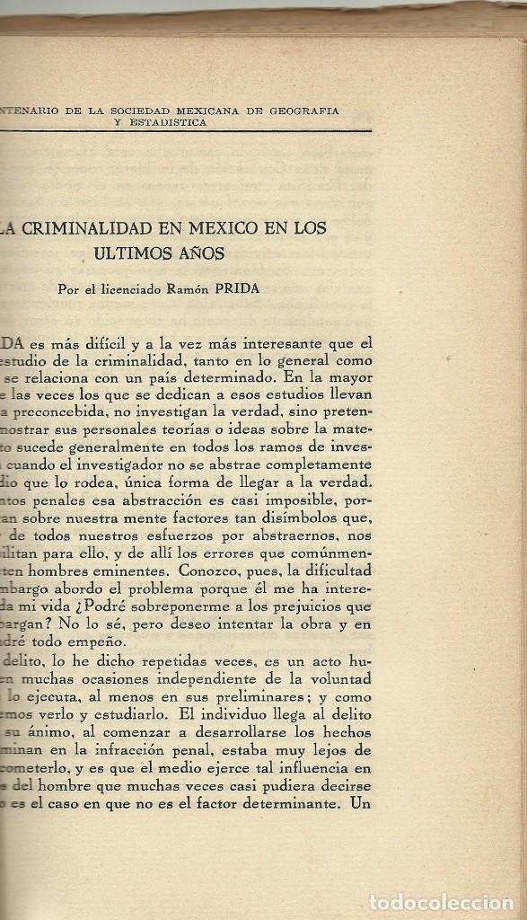 Libros antiguos: LIBRO PRIMER CENT. SDAD.MEXICANA DE GEOGRAFIA - Foto 5