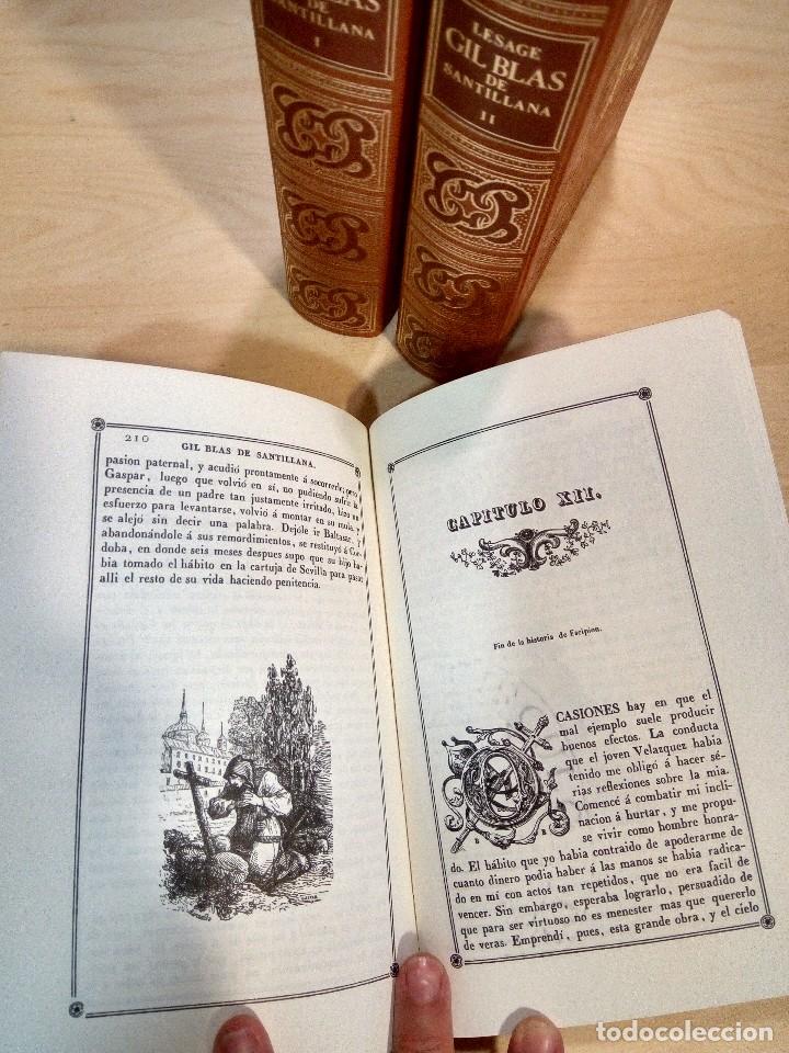 Libros antiguos: Gil Blas de Santillana de Lesage. Edici&oacute;n facs&iacute;mil. - Foto 5