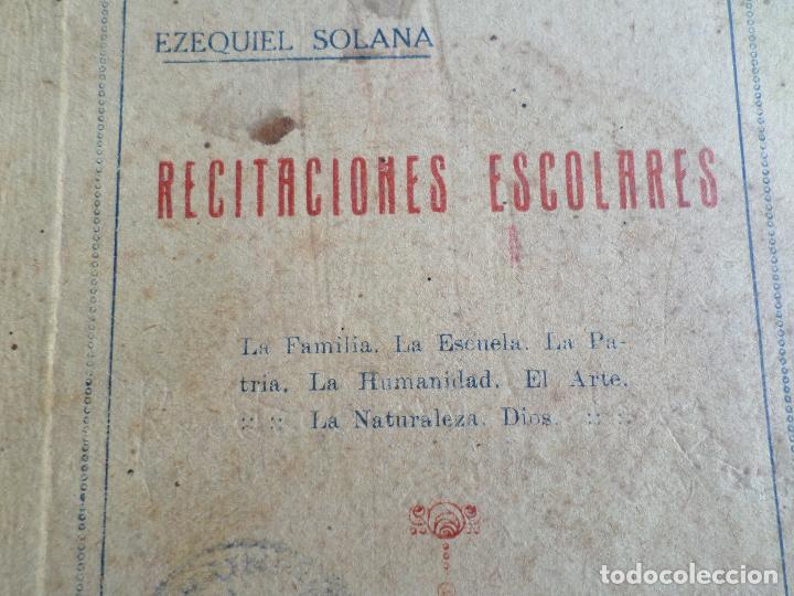Libros antiguos: LIBRO DE ESCUELA  RECITACIONES ESCOLARES 1921 - Foto 4