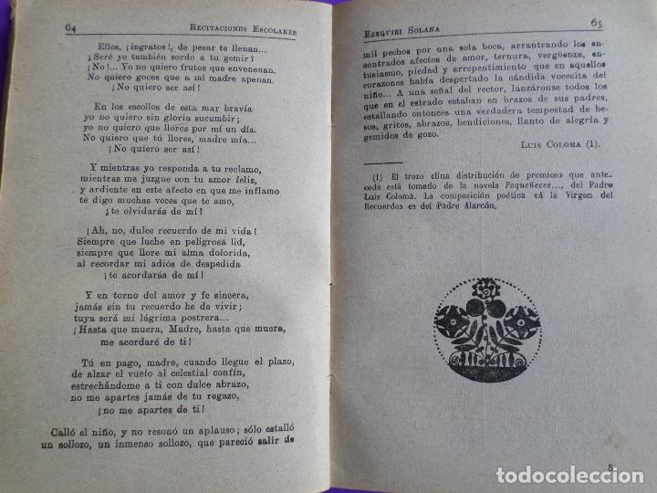 Libros antiguos: LIBRO DE ESCUELA  RECITACIONES ESCOLARES 1921 - Foto 10