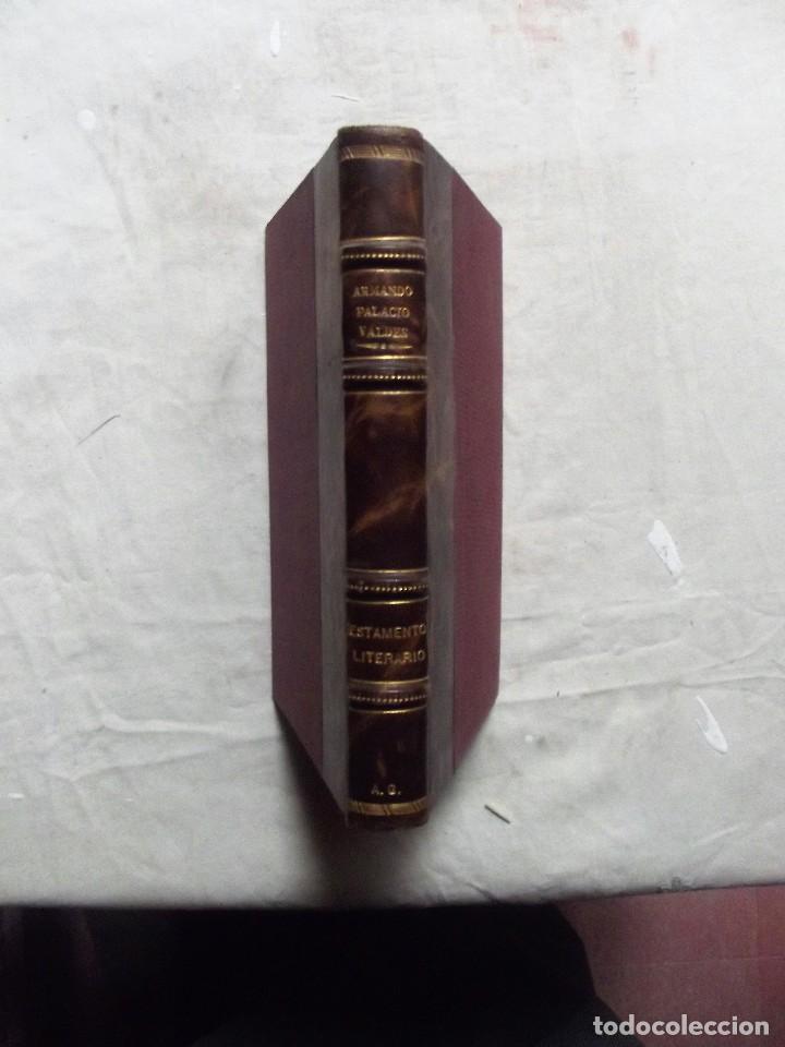 Libros antiguos: TESTAMENTO LITERARIO  DE ARMANDO PALACIO VALDES - Foto 1