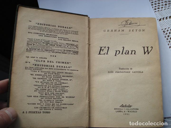 Libros antiguos: EL PLAN W GRAHAM SETON 1931 - Foto 3