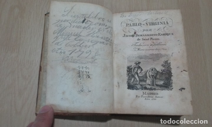 Libros antiguos: Pablo y Virginia.1798. - Foto 3